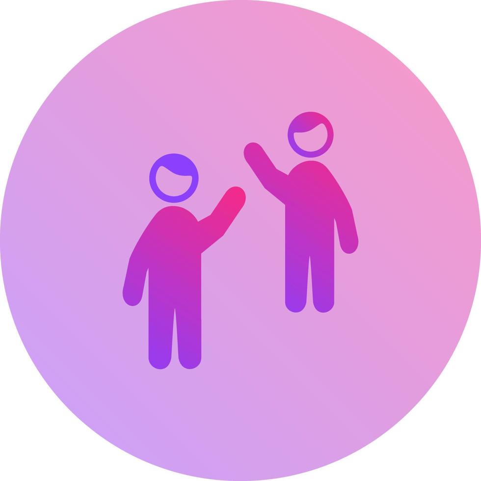 Waving to people Unique Vector Icon