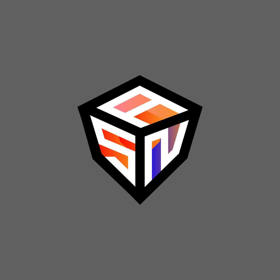 ASN letter logo creative design with vector graphic, ASN simple and modern logo.