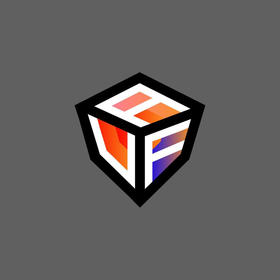 AUF letter logo creative design with vector graphic, AUF simple and modern logo.