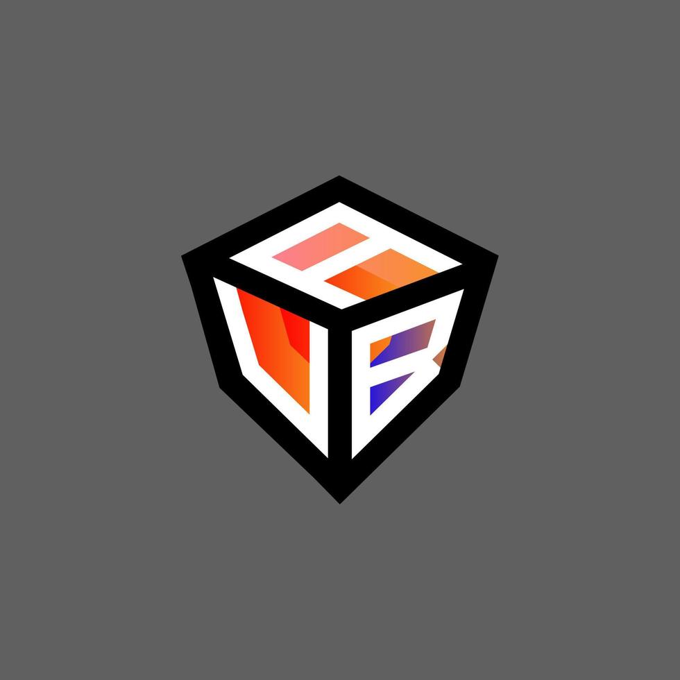 AUB letter logo creative design with vector graphic, AUB simple and modern logo.