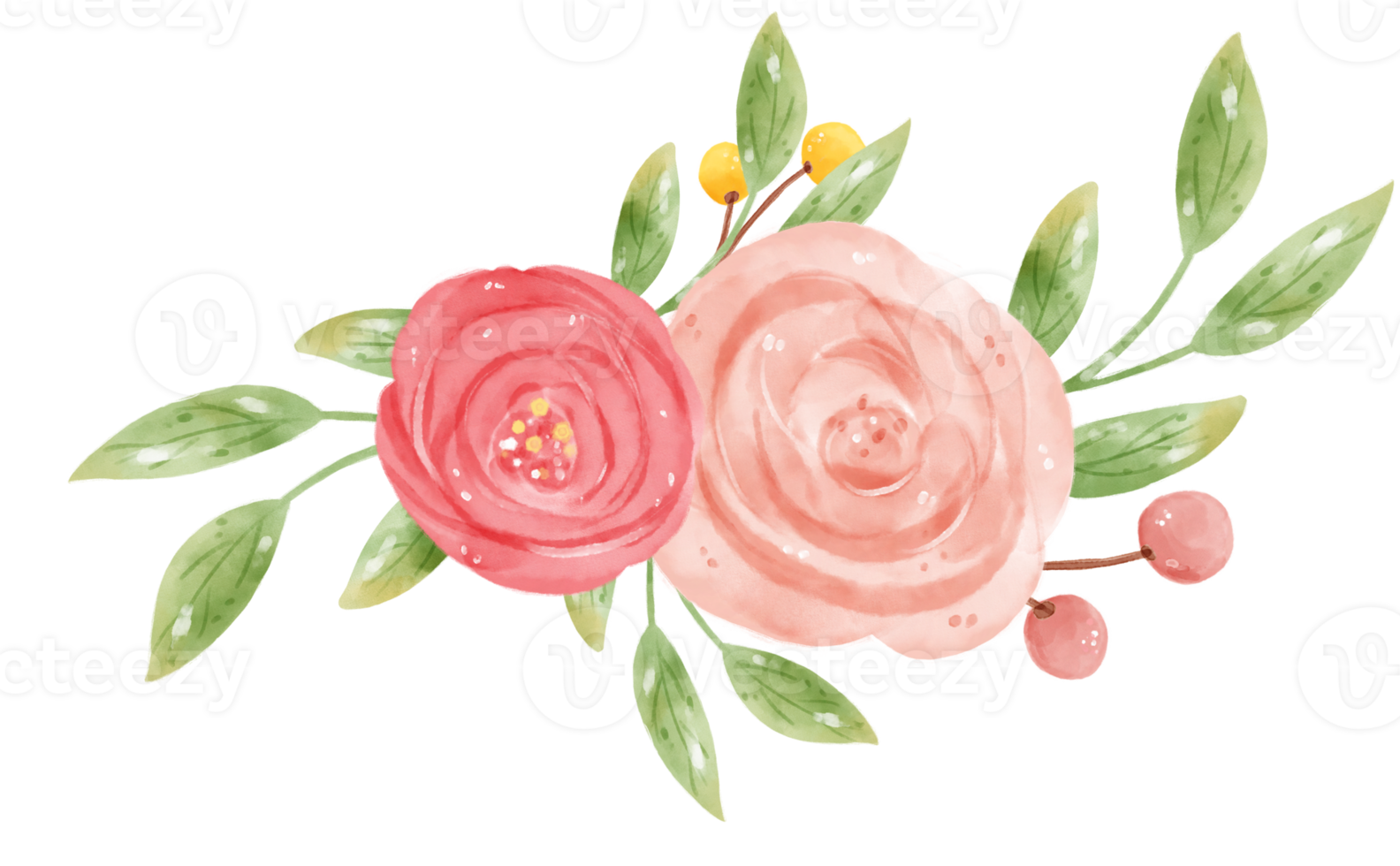 acquerello dolce floreale ghirlanda fiore bandiera mano disegnato grafico illustrazione png