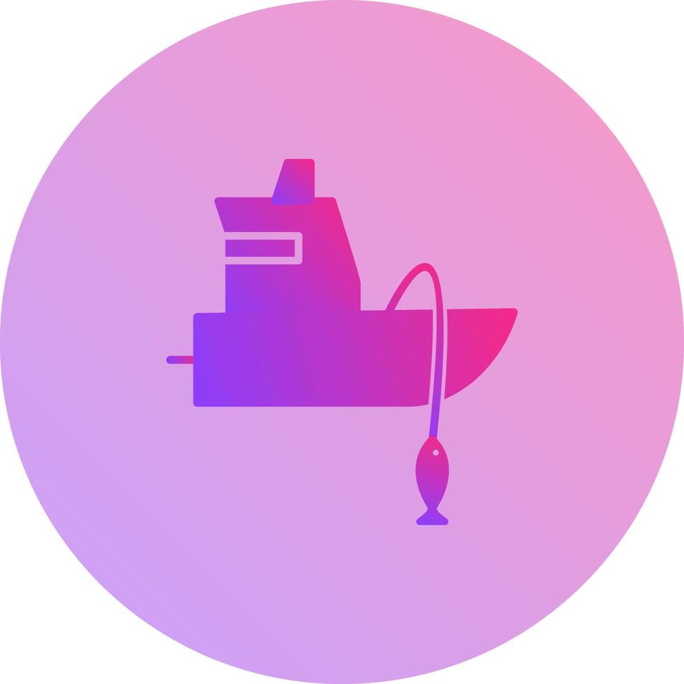 icono de vector de barco de pesca