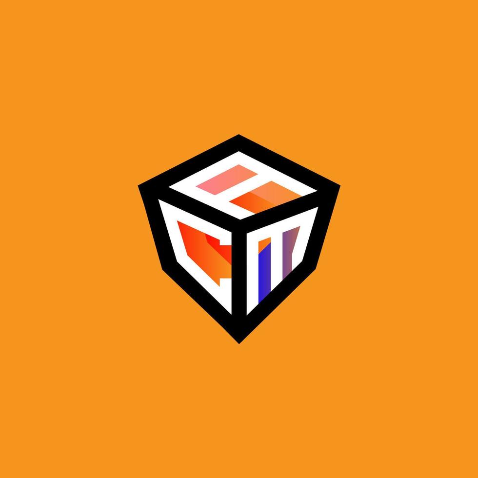 ACM letter logo creative design with vector graphic, ACM simple and modern logo.