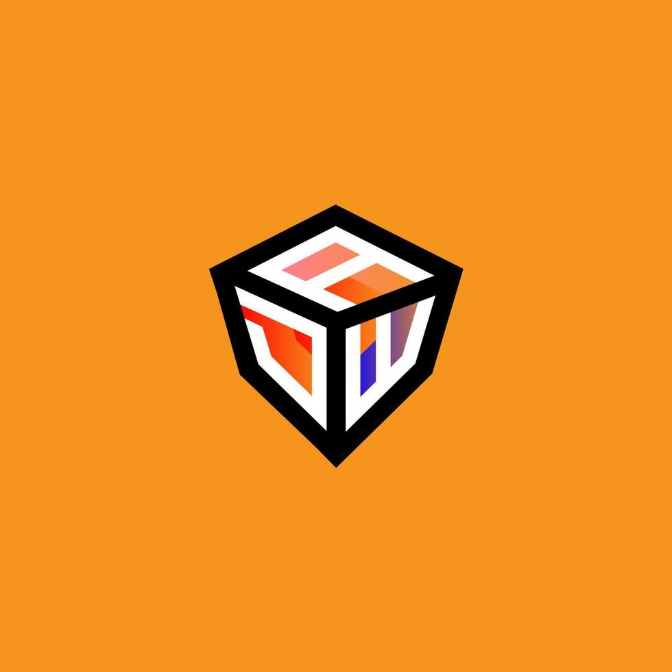 ADW letter logo creative design with vector graphic, ADW simple and modern logo.