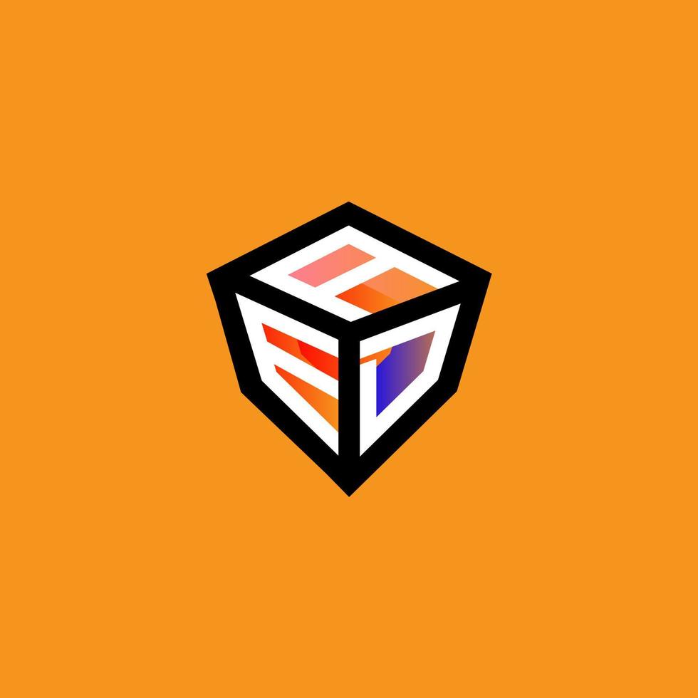 AED letter logo creative design with vector graphic, AED simple and modern logo.