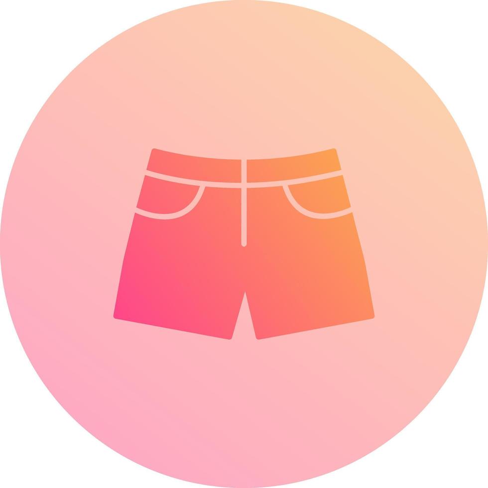 icono de vector de pantalones cortos