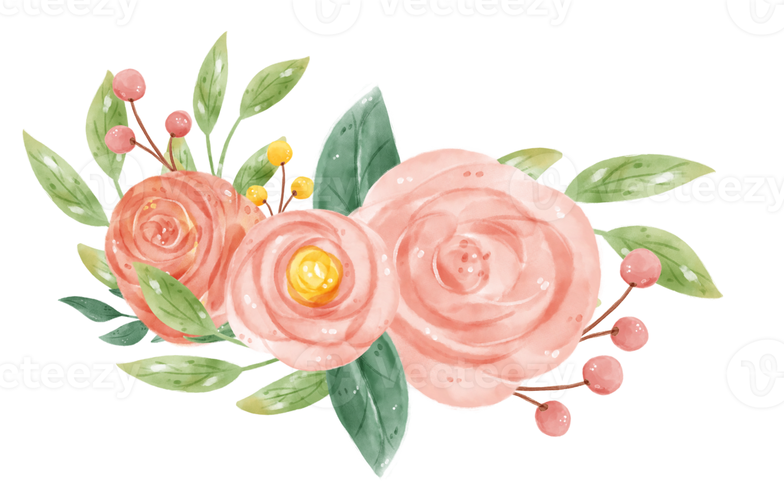 watercolour sweet floral wreath flower banner hand drawn graphic illustration png