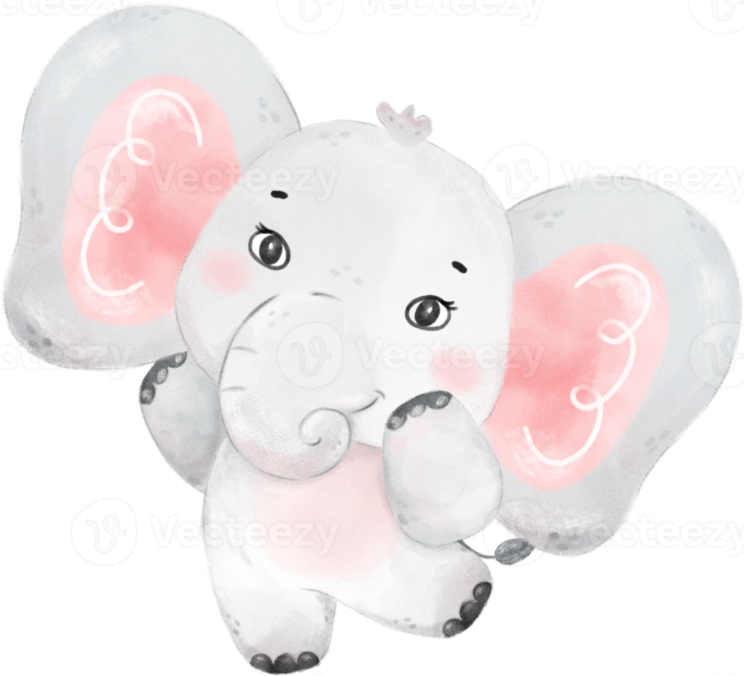 Free cute baby Elephant wildlife animal dream pink girl baby shower