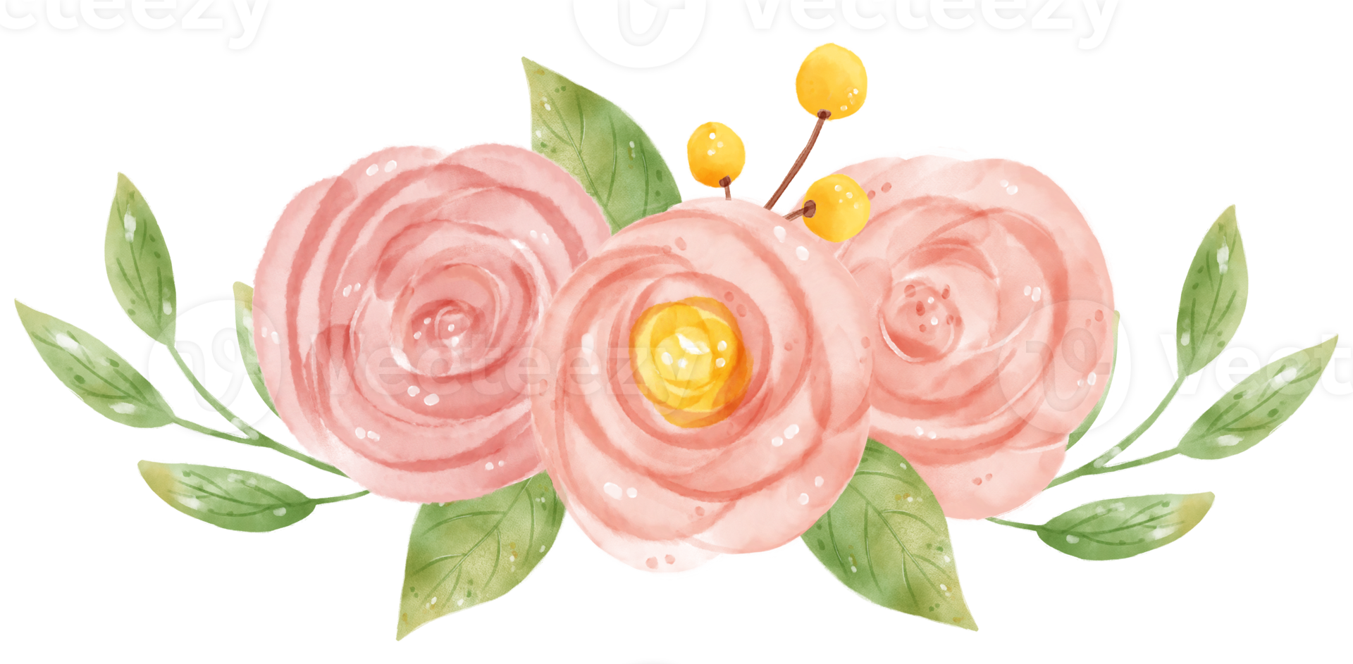 watercolour sweet floral wreath flower banner hand drawn graphic illustration png