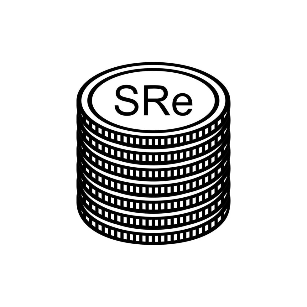 Seychelles Currency Symbol, Seychellois Rupee Icon, SCR Sign. Vector Illustration