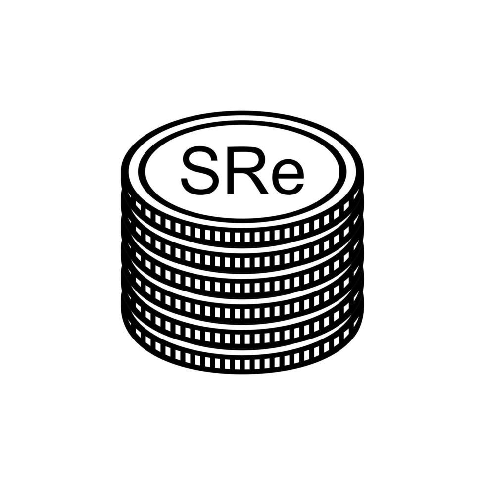 Seychelles Currency Symbol, Seychellois Rupee Icon, SCR Sign. Vector Illustration