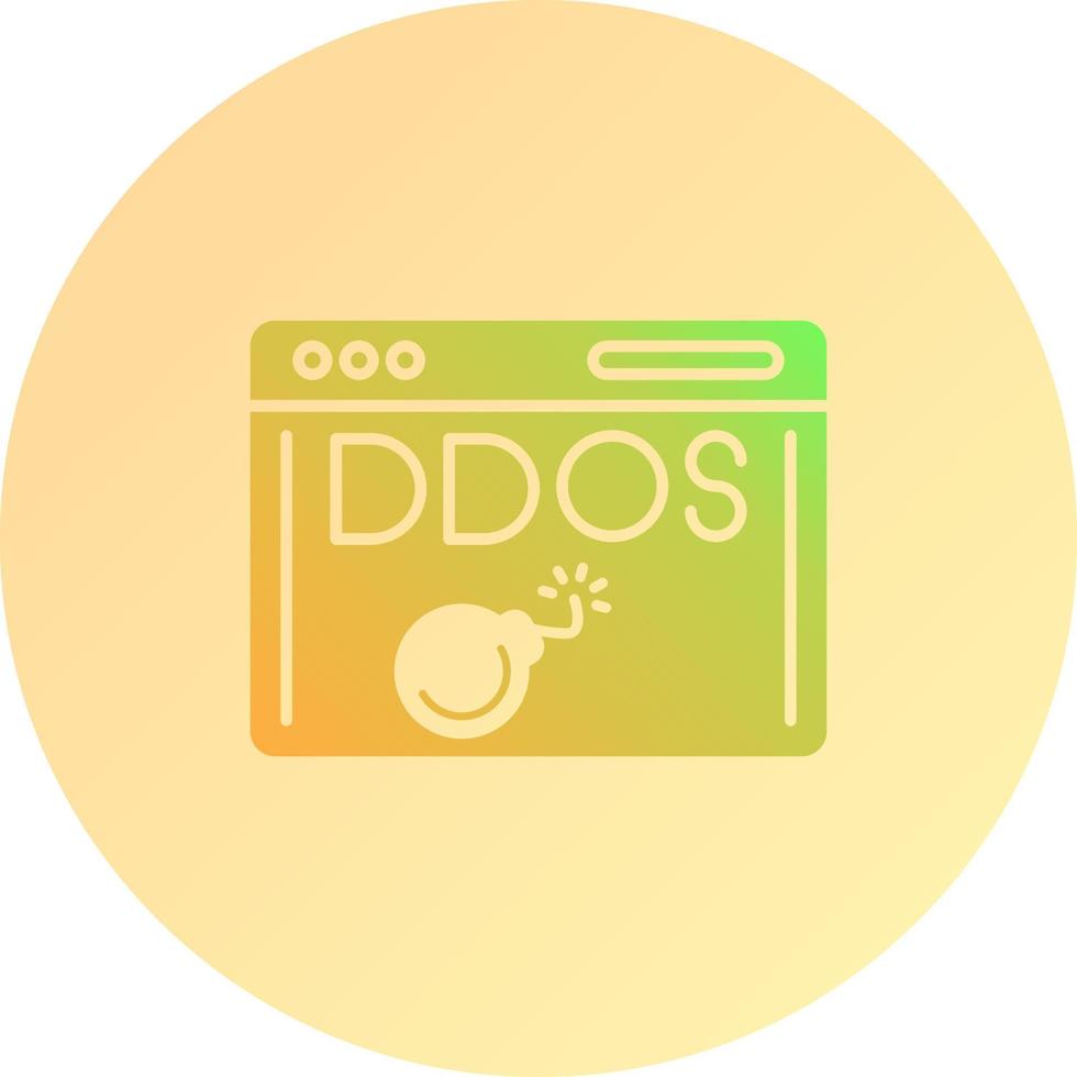 icono de vector de ataque ddos