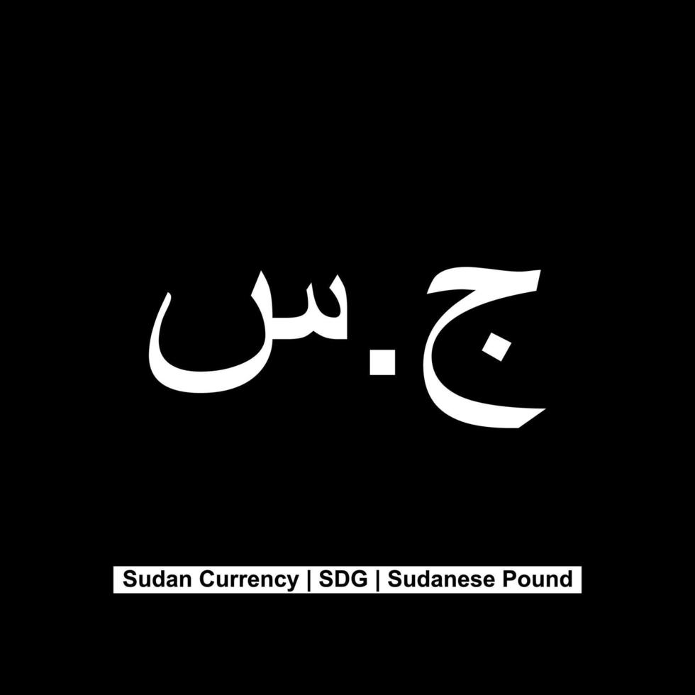 Republic of the Sudan Currency Symbol, Sudanese Pound Icon, SDG Sign. Vector Illustration