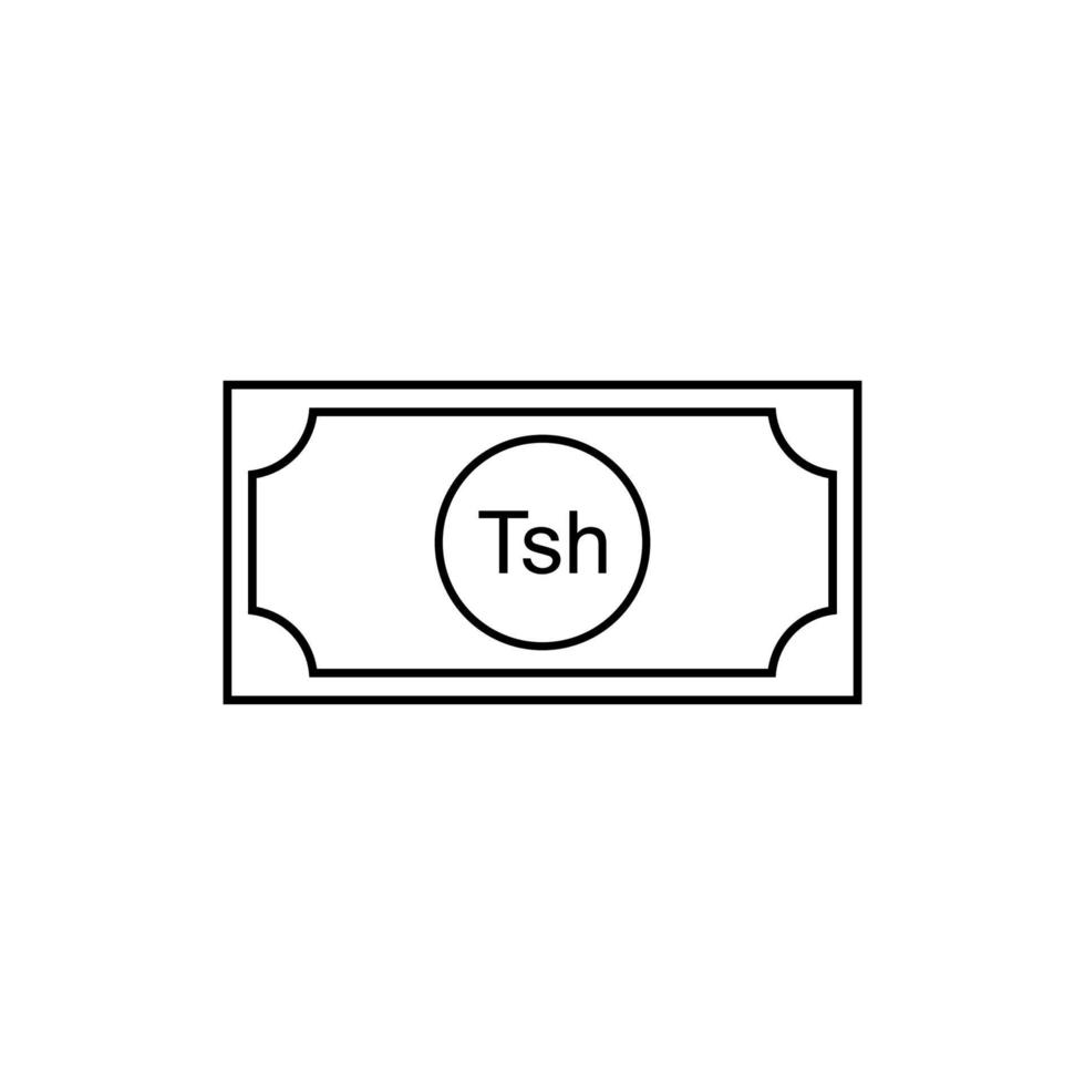 Tanzania Currency Symbol, Tanzanian Shilling Icon, TZS Sign. Vector Illustration