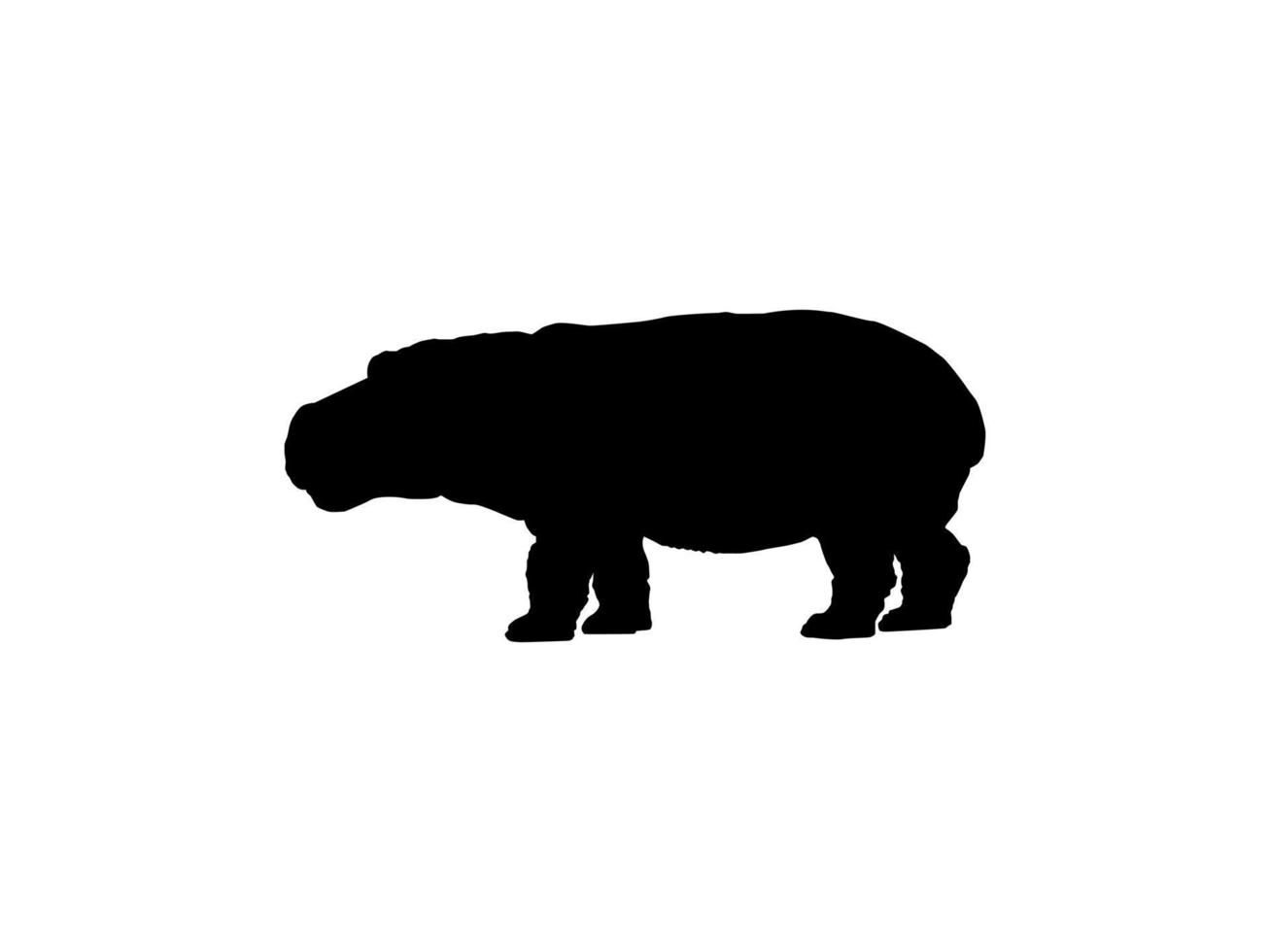 hipopótamo silueta para logo, Arte ilustración, icono, símbolo, pictograma o gráfico diseño elemento. vector ilustración