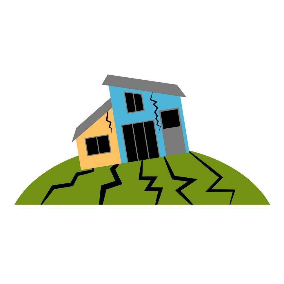 Earthquake Flat Illustration vector