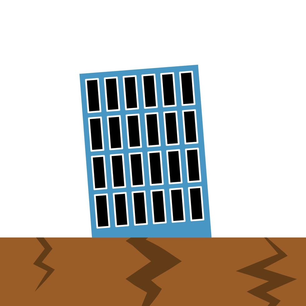 Earthquake Flat Illustration vector