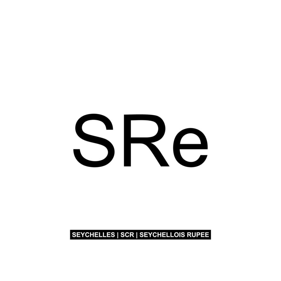 Seychelles Currency Symbol, Seychellois Rupee Icon, SCR Sign. Vector Illustration