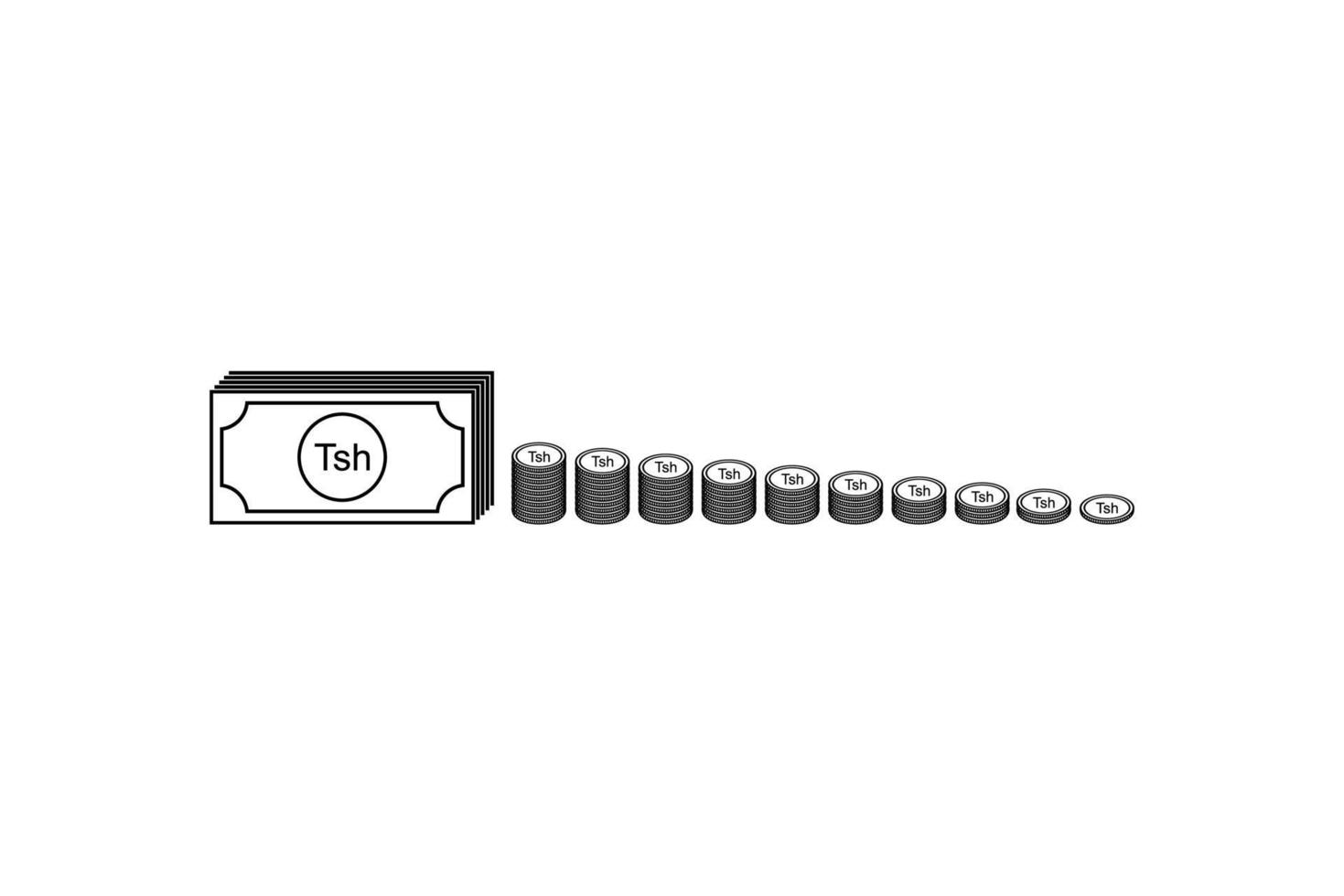 Tanzania moneda símbolo, tanzaniano chelín icono, tzs signo. vector ilustración