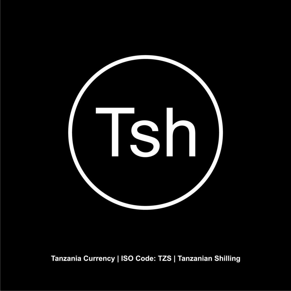Tanzania Currency Symbol, Tanzanian Shilling Icon, TZS Sign. Vector Illustration