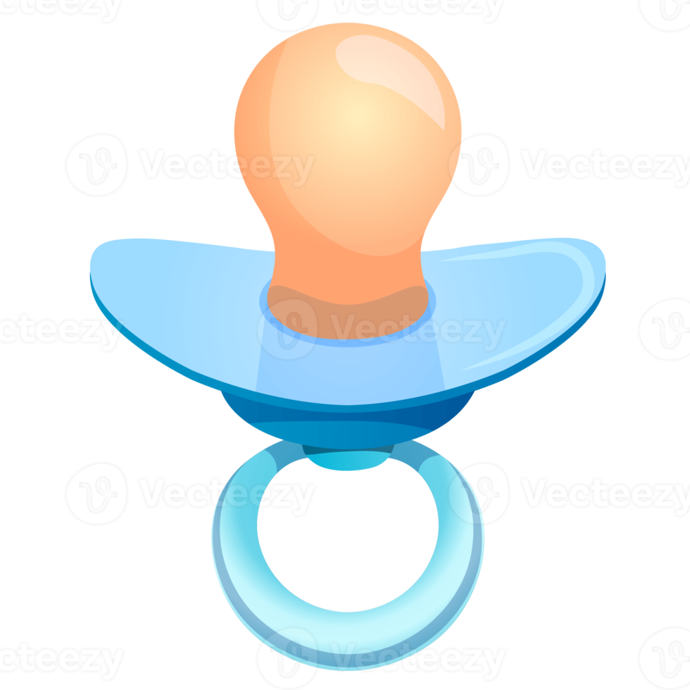 recién nacido bebé chico azul chupete dibujos animados ilustración. azul chupete, bebé elementos. png