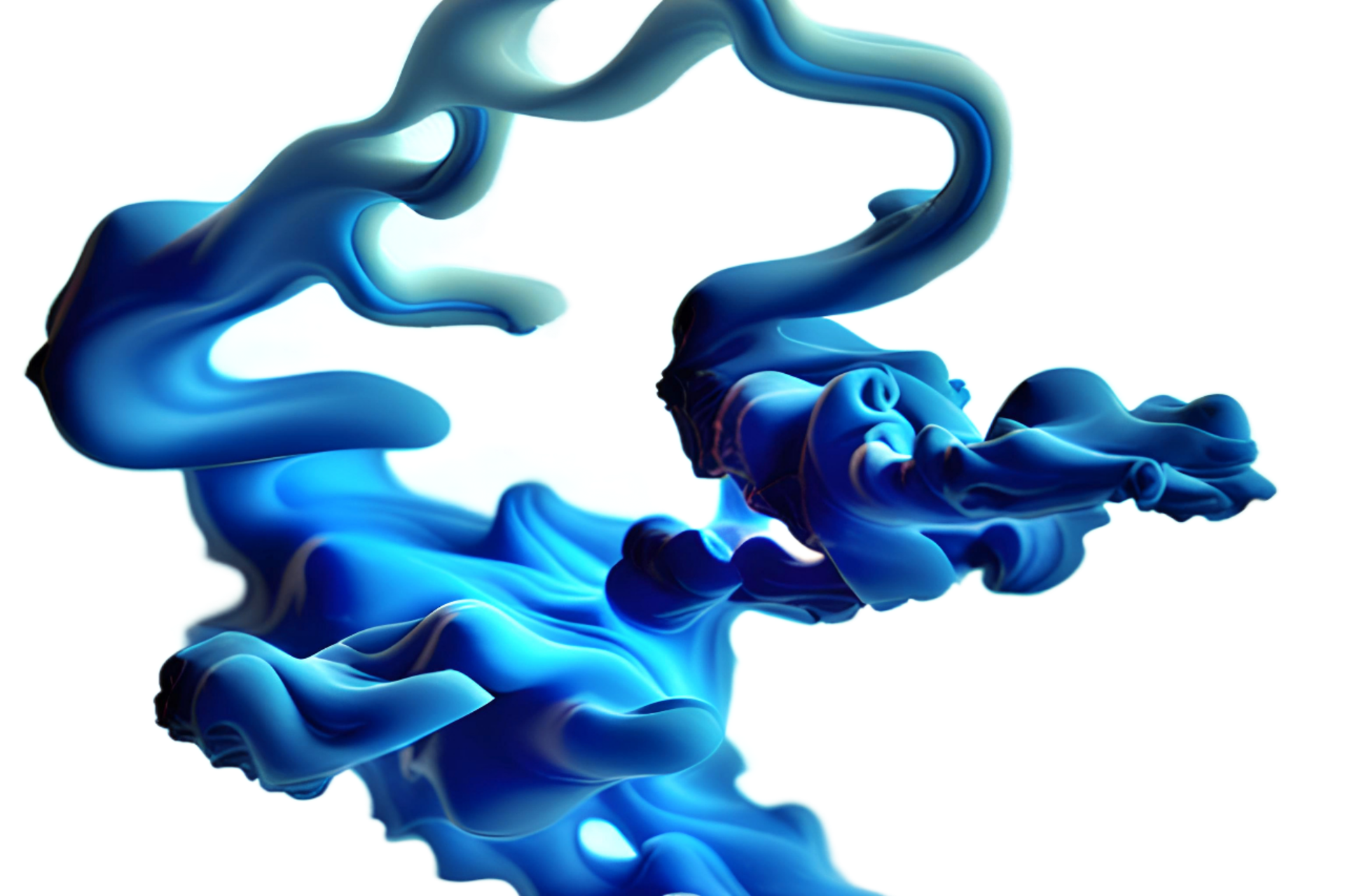 Abstract streaks of blue paint explosion ink pattern texture art paper