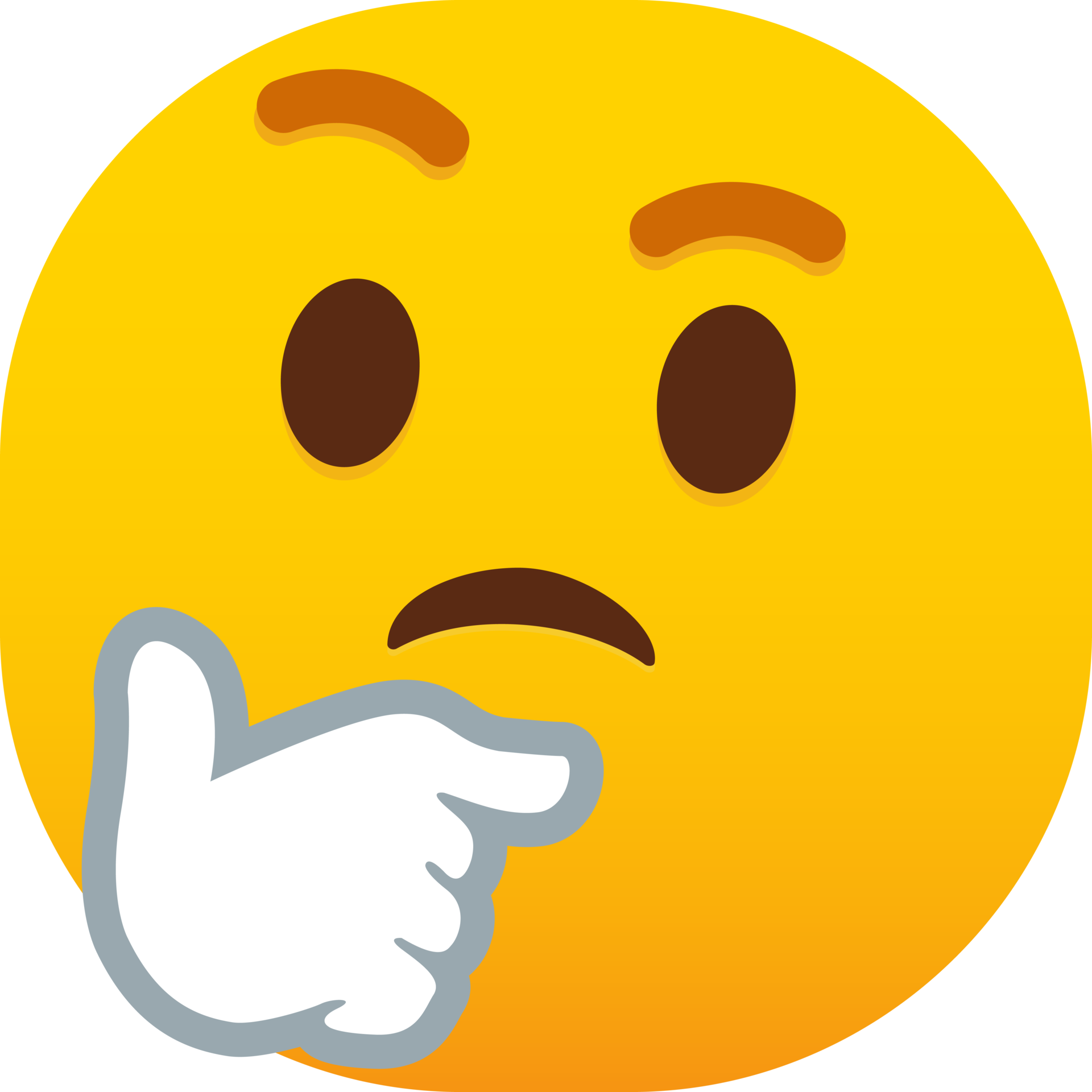 Thinking Emoji PNG HD