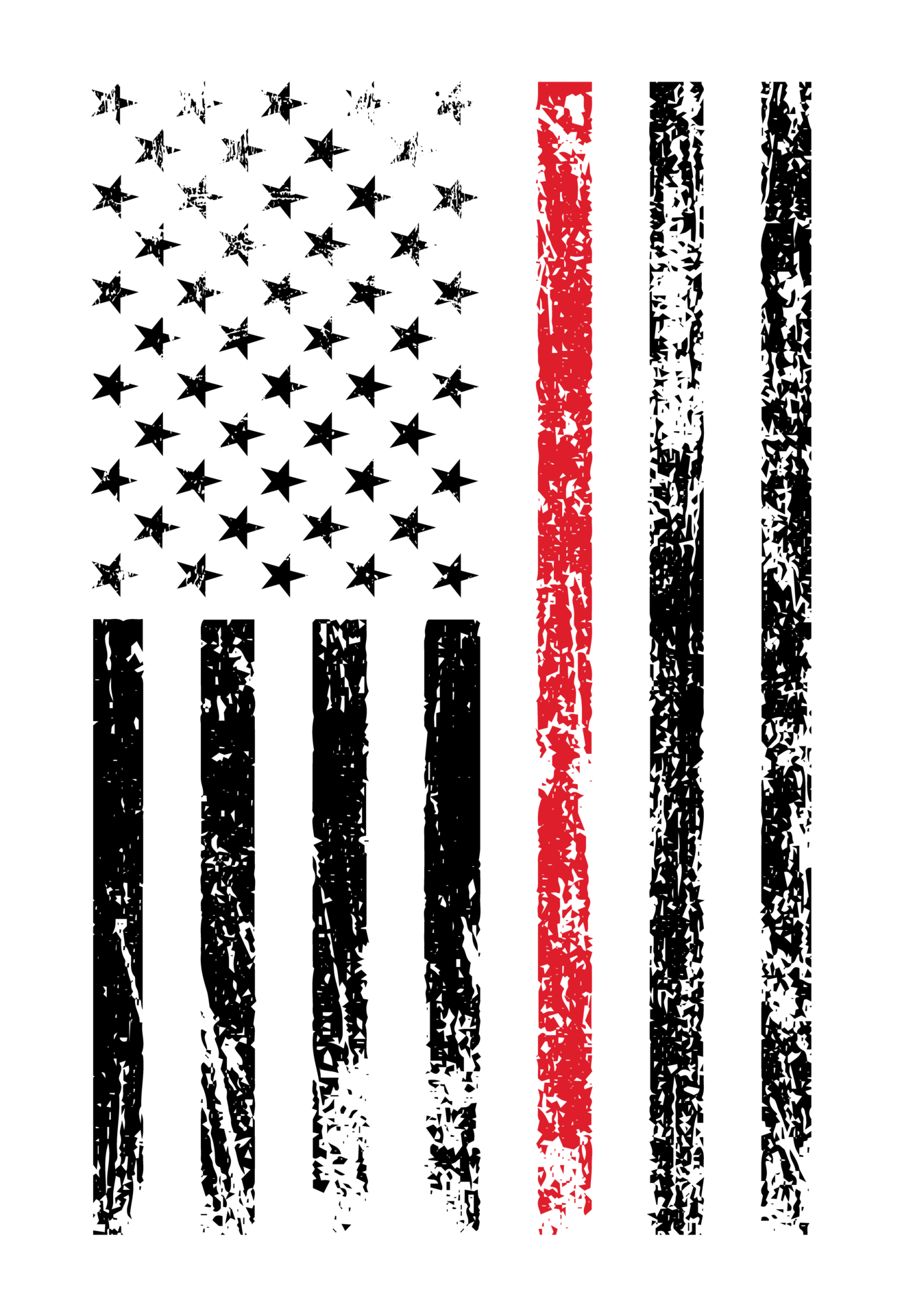 Thin Red Line Flag 21436833 PNG
