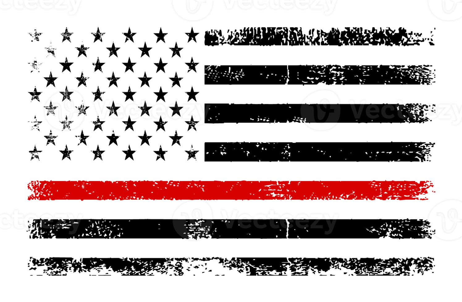 American Flag Thin Red Line Png