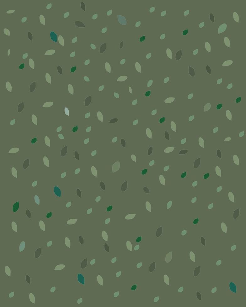 Abstract background small leaves on green background color. Vector illustration. Vertical Layout.