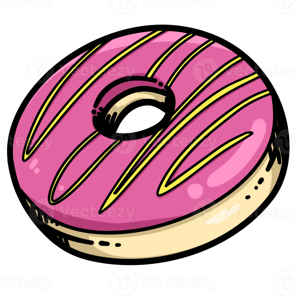 snel voedsel donut gekleurde png