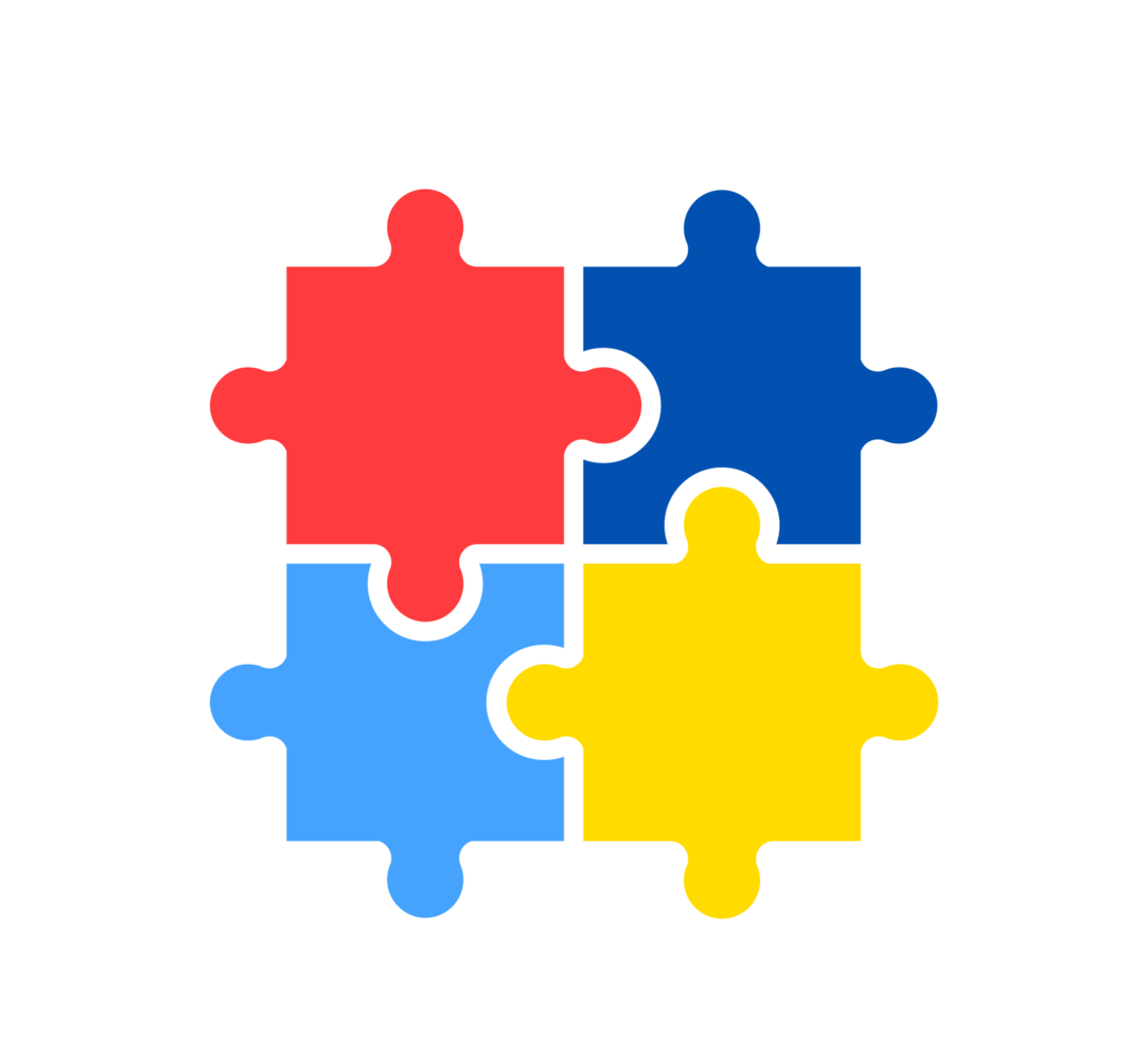 World autism awareness day. Colorful puzzle design sign. Symbol of autism. Medical flat illustration. Health care png