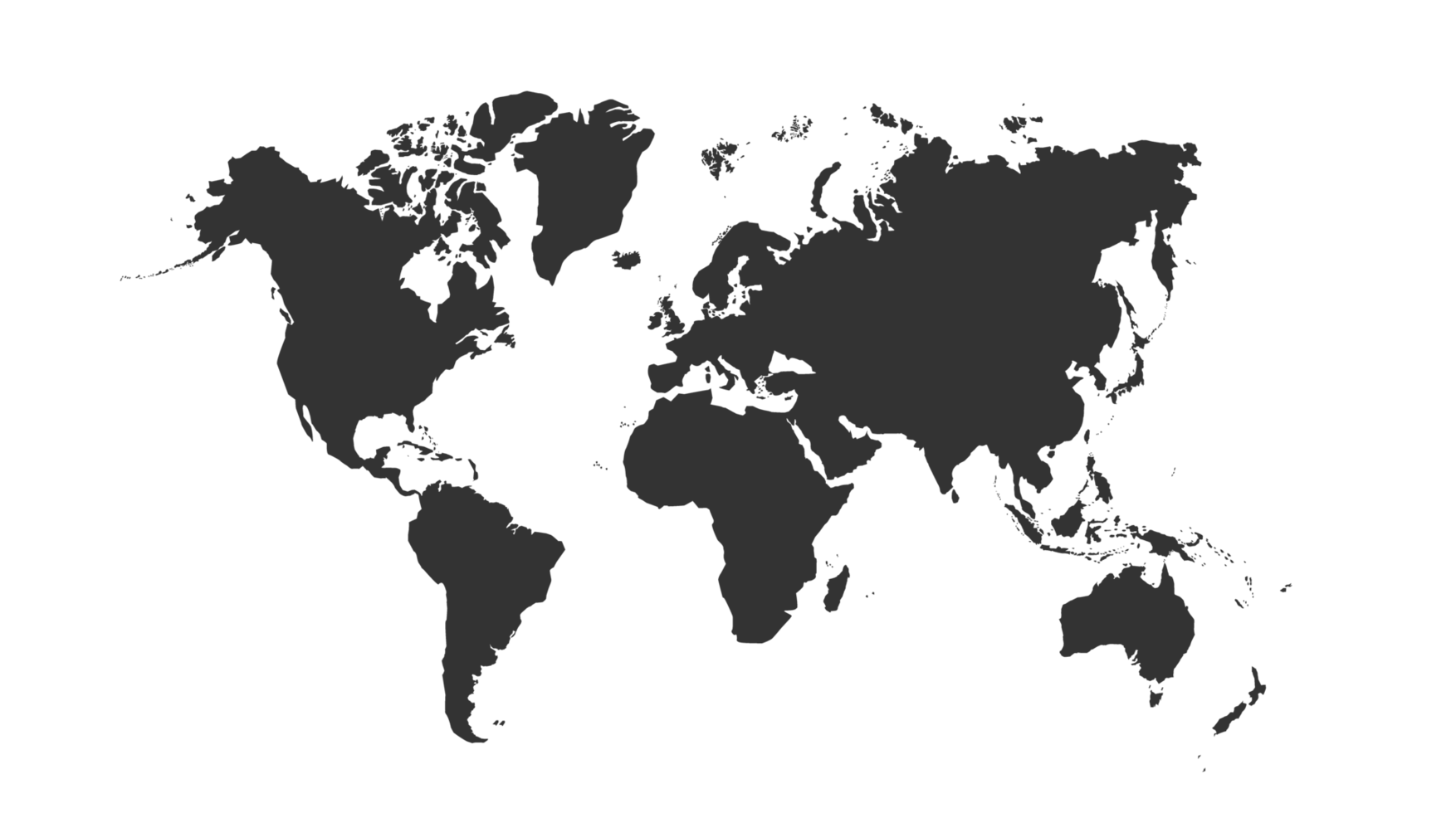 World map on black color illustration. World map template with continents, North and South America, Europe and Asia, Africa and Australia png