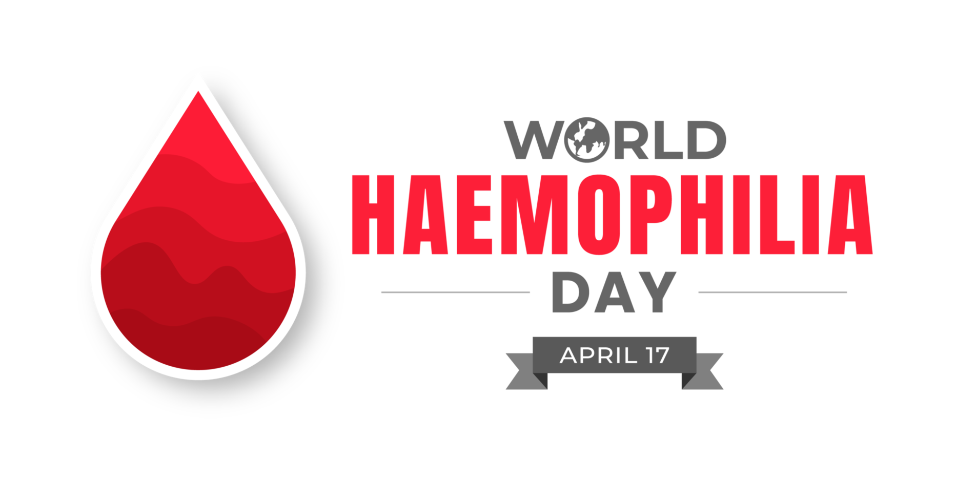 World Haemophilia Day background for banner design template with red blood icon design template png