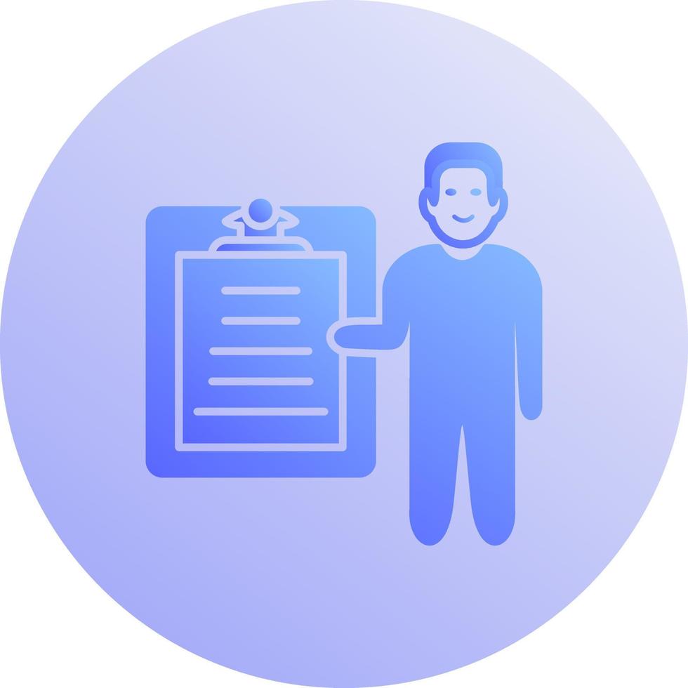 Unique Male Presenter Vector Icon