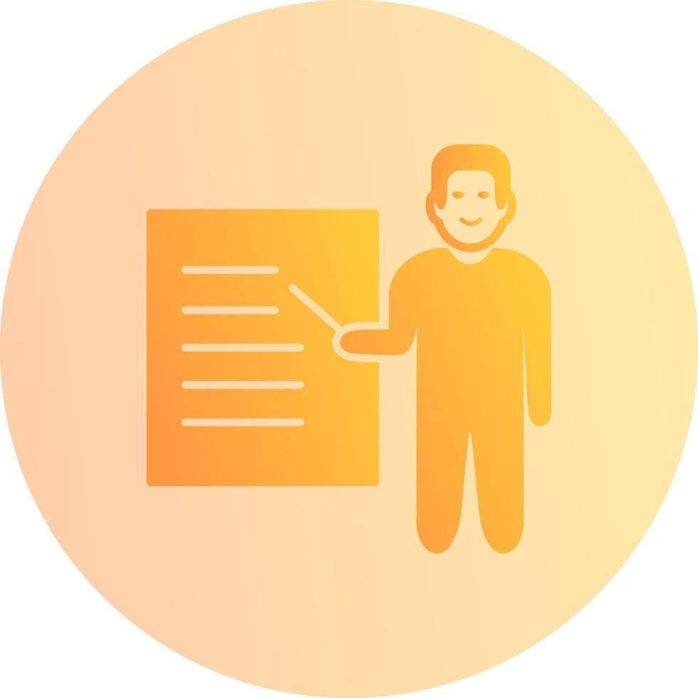 Unique Male Presenter Vector Icon