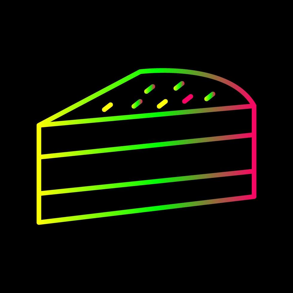 Cake Slice Unique Vector Icon