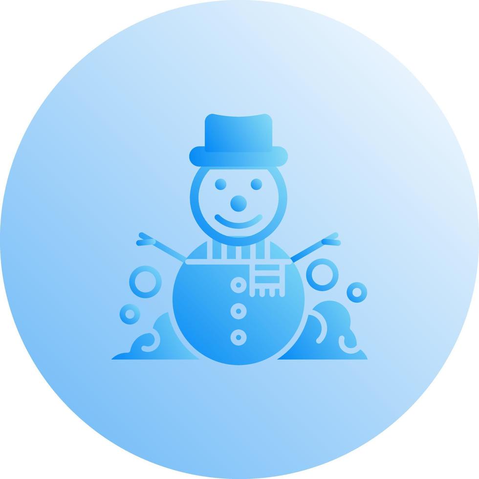 icono de vector de muñeco de nieve