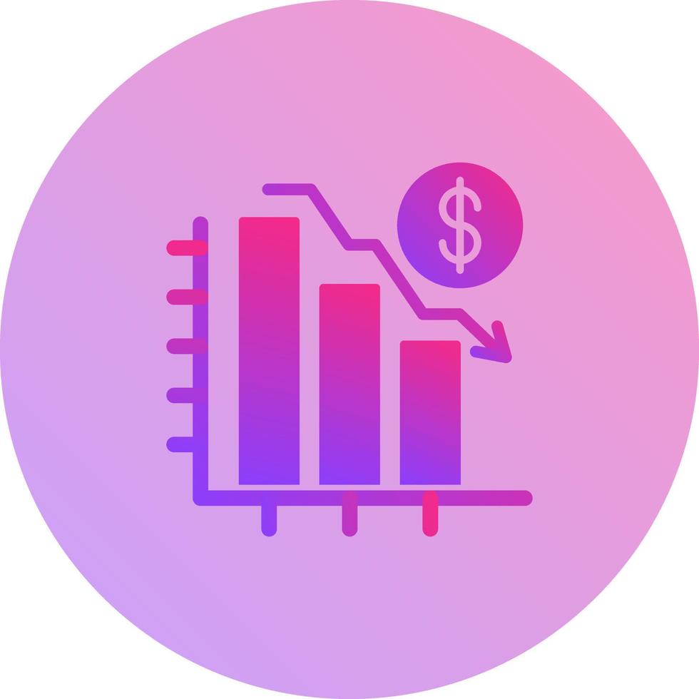Chart Down Vector Icon