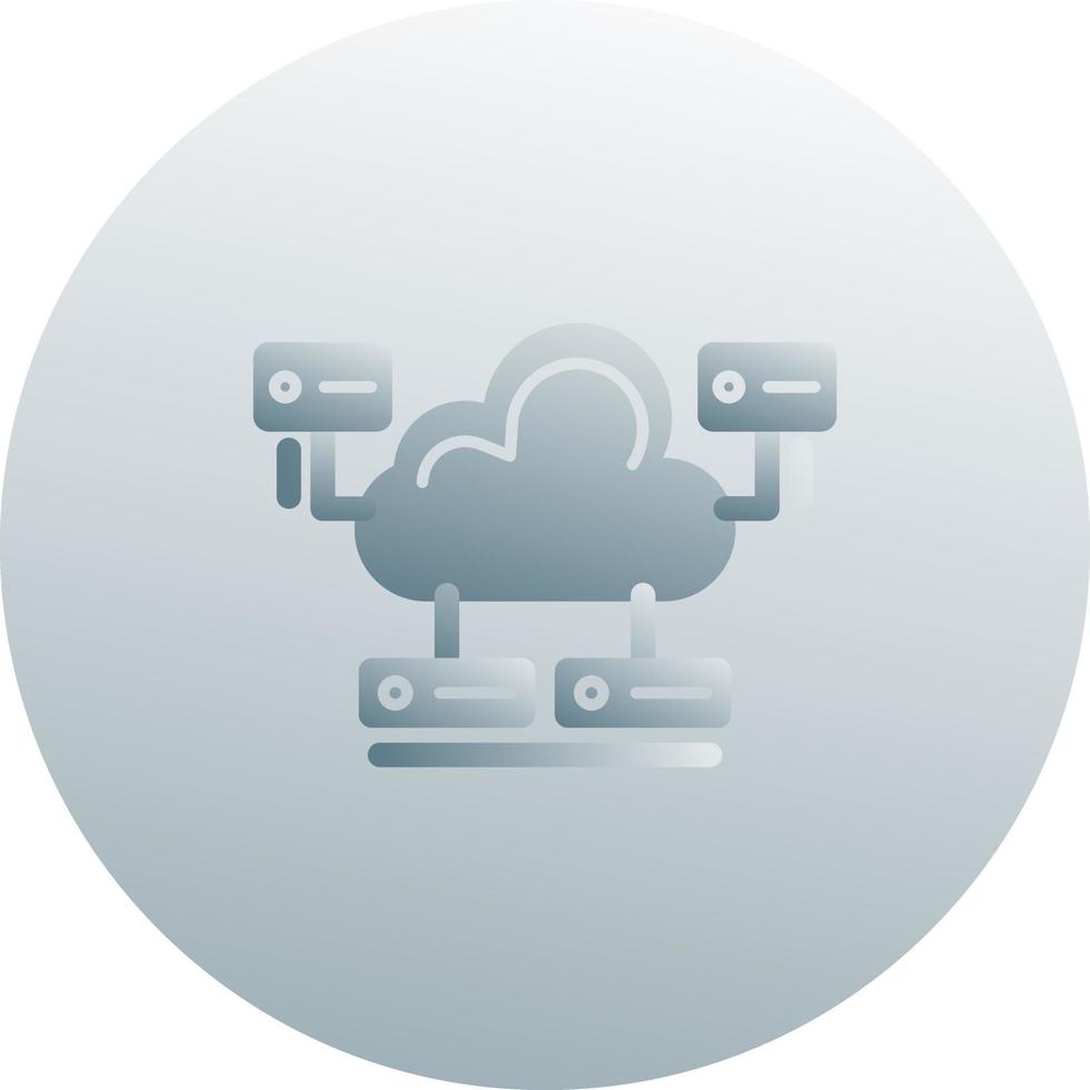 icono de vector de base de datos en la nube