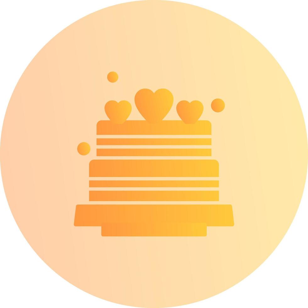 icono de vector de pastel de bodas