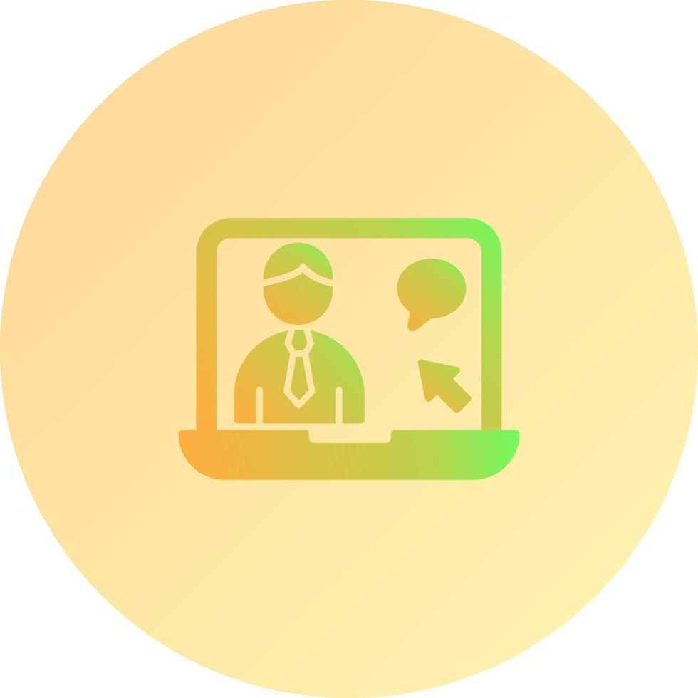 Online Interview Vector Icon
