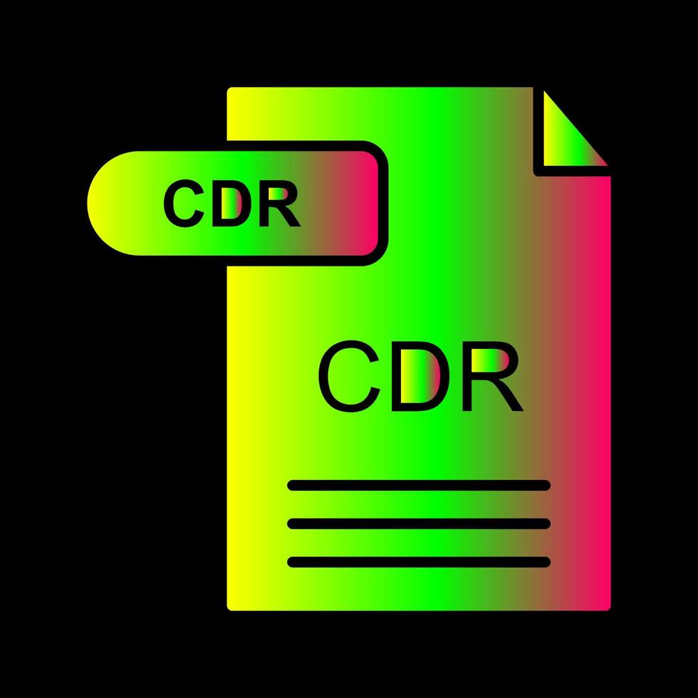 icono de vector de cdr