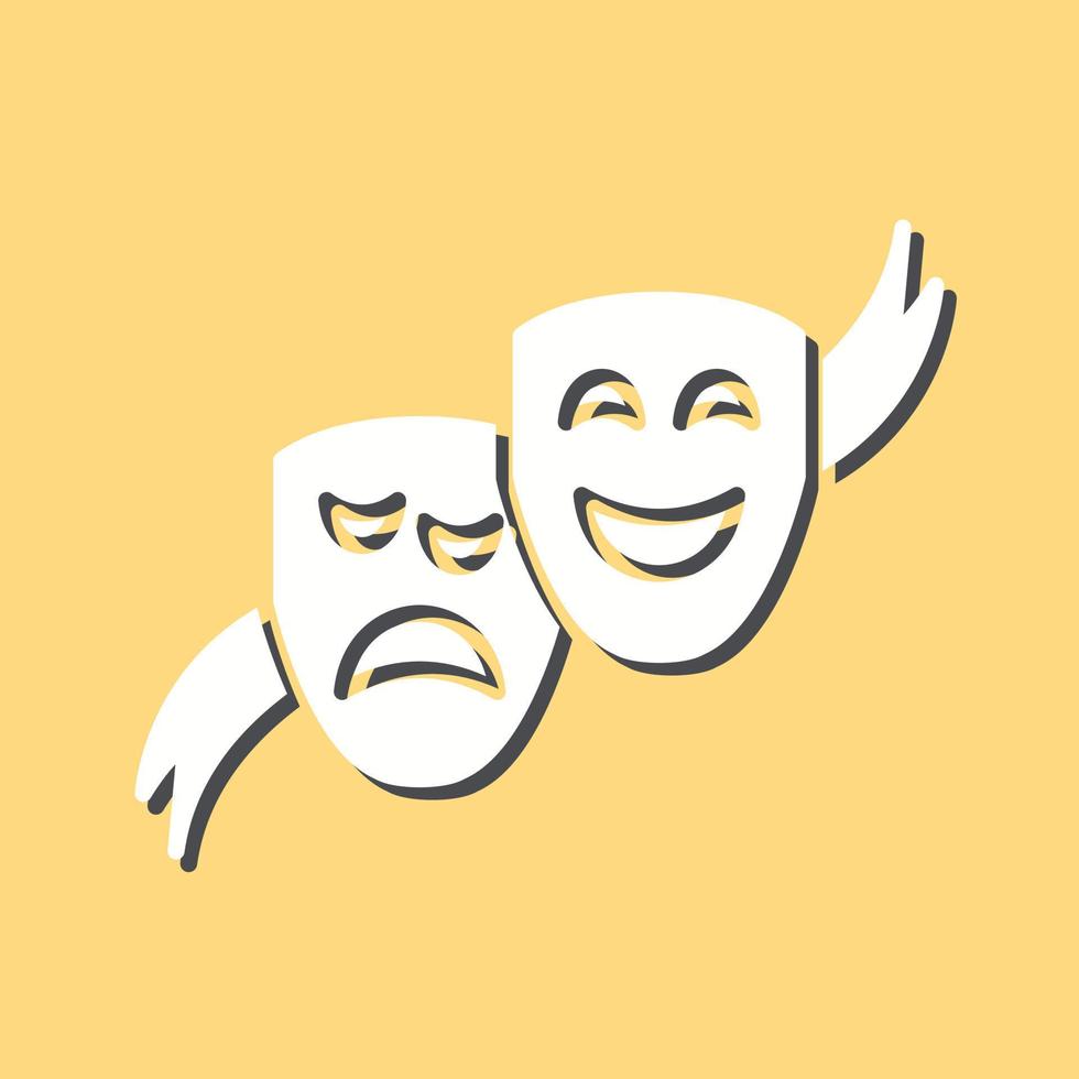 Theater Masks Vector Icon