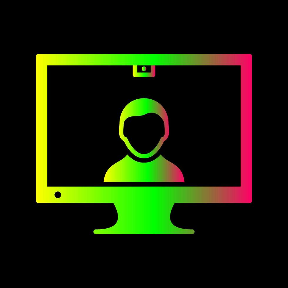 Unique Video Communication Vector Icon