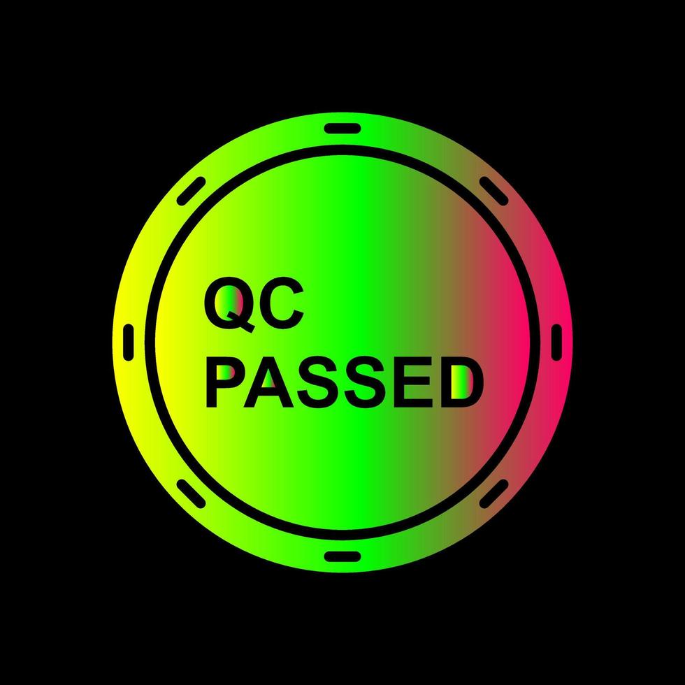 Unique QC Passed Vector Icon