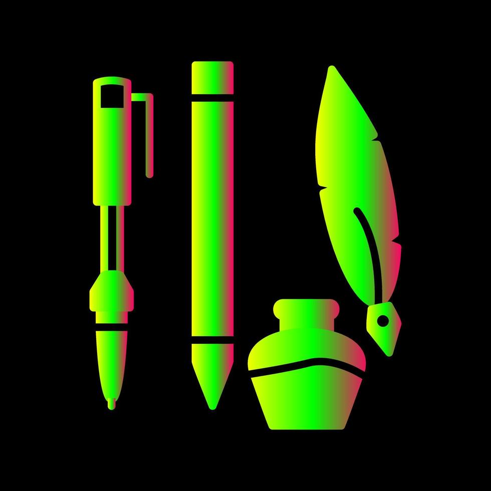 Unique Writing Equipment Vector Icon