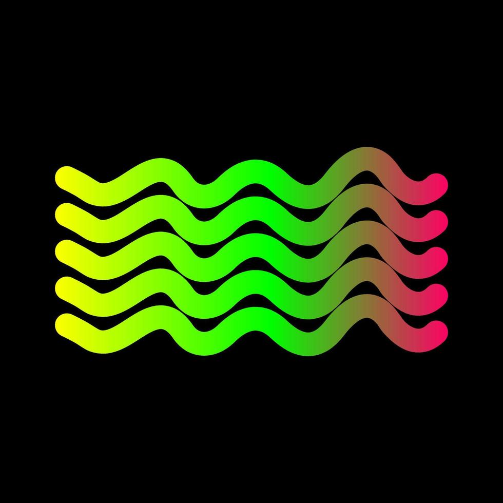 Magnetic Waves Vector Icon