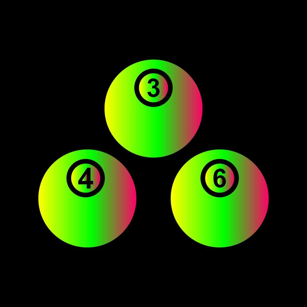 Unique Snooker Balls Vector Icon