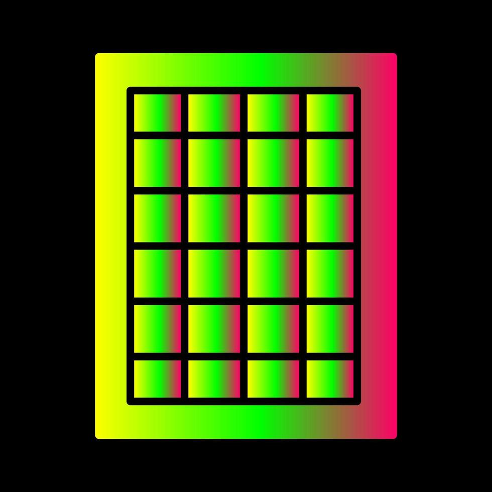 Table of Rates Vector Icon